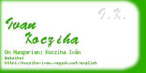 ivan kocziha business card